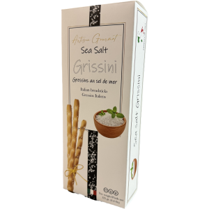 Rustic style Grissini with Seasalt 125 gr., By Artisan Gourmet
<img src=